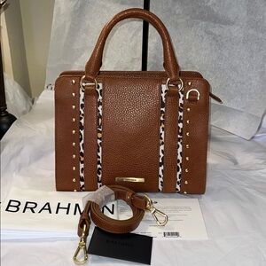 Brahmin Cami Tobacco Cherrywood satchel